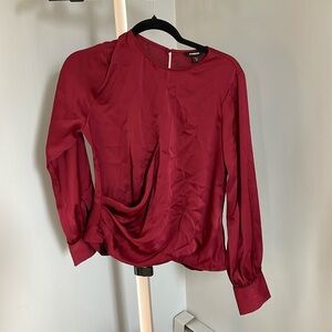 Express burgundy blouse size small